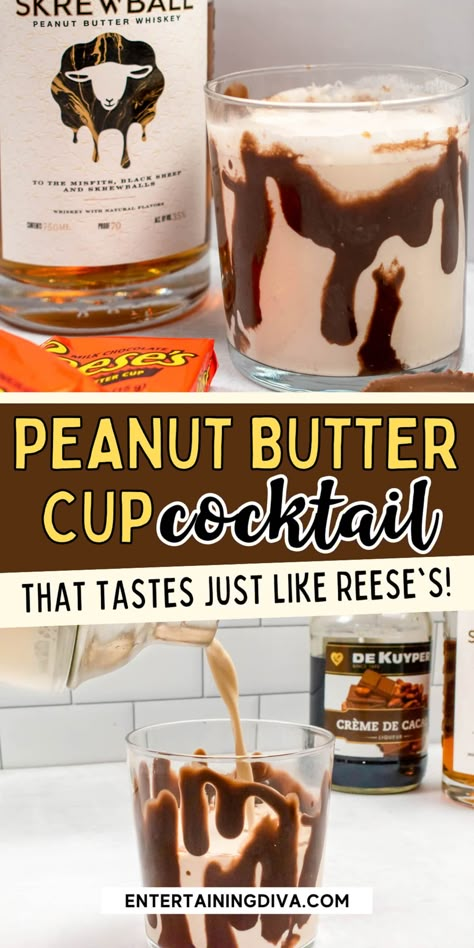 Peanut Butter Vodka, Butter Shots Drinks, Drinks With Screwball Peanut Butter Whiskey, Peanut Butter Cup Martini Screwball, Jack Daniels Single Barrel Cocktails, Chocolate Peanut Butter Shots, Cocktails With Chocolate Liquor, Shots With Peanut Butter Whiskey, Peanut Butter Liquor Drinks