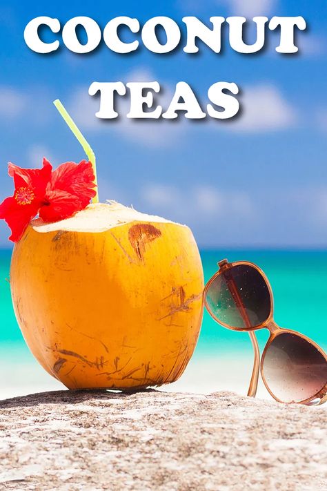 Coconut teas taste of pure summer! Enjoy the flavors of coconut in our black tea, oolong, rooibos and fruit tisanes. Need an escape? Just reach for coconut tea that showcases the flavors of coconut without the sugar and fat. Tea Foods, Coconut Tea, Tea Types, Tea Culture, Tea Tasting, Types Of Tea, Oolong Tea, Tea Blends, Black Tea