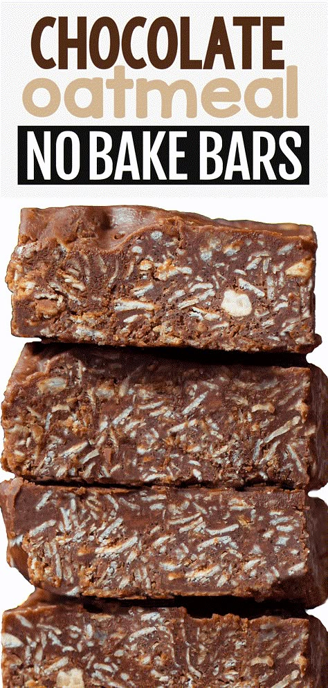 Chocolate Oatmeal No Bake, Oatmeal No Bake, Food Snack Ideas, Teacher Lunches, Chocolate Oatmeal Bars, Chocolate Covered Katie, Valentines Recipes Desserts, Low Carb Cheesecake, Chocolate Oatmeal