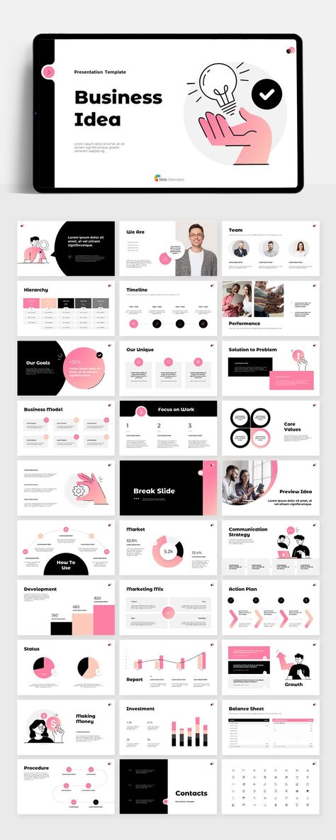 Pink Ppt Template, Slides For Ppt, Corporate Presentation Design, Tech Presentation, Aesthetic Ppt, Design Brief Template, Business Presentation Design, Pink Template, Ppt Theme