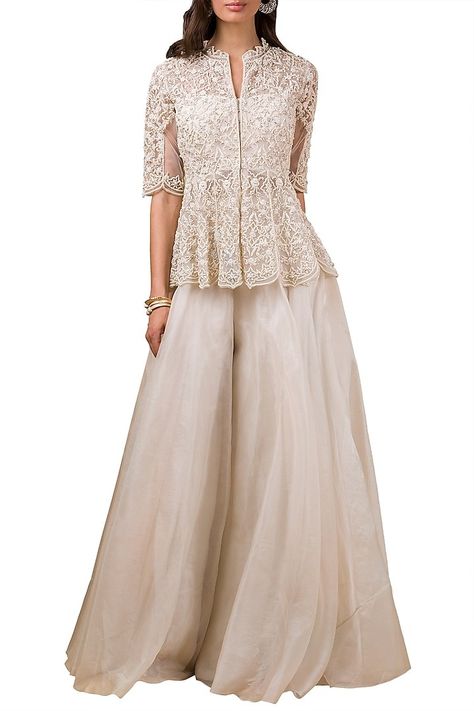 Peplum Top With Sharara, Top With Sharara, Long Blouse Designs, Ridhi Mehra, Sharara Pants, Function Dresses, Trendy Outfits Indian, Traditional Indian Dress, Fancy Dresses Long