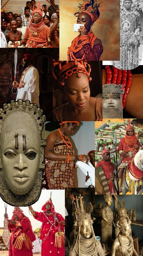 #nigeria #Edo #EdoTribe #Red Stacey Core, Nanny Of The Maroons, Nigerian Tribes, West African Culture, Beauty Of Humanity, Arab Core, African Aesthetic, African Couture, Nigerian Culture