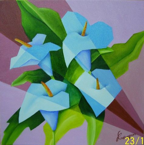 Canvas Art Painting Acrylic, Abstract Pencil Drawings, Abstract Art Ideas, Polygon Art, Geometric Design Art, Cubism Art, Flower Painting Canvas, Easy Canvas Art, Nature Art Painting