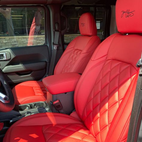 2020 Jeep Wrangler Sahara - Xavier McKinney — Dreamworks Motorsports Custom Jeep Wrangler Interior, Xavier Mckinney, Red Jeep Wrangler, Jeep Wrangler Interior, 2020 Jeep Wrangler, Black Jeep Wrangler, Wrangler Car, Red Jeep, Custom Jeep Wrangler