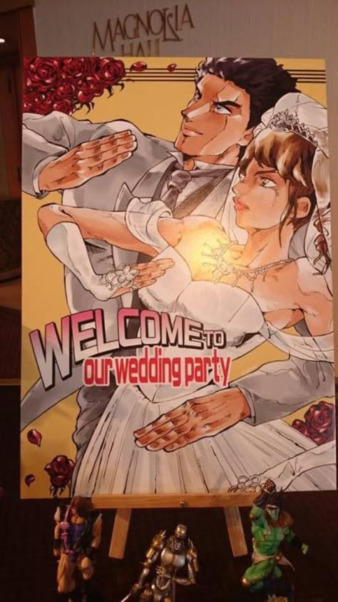 Jojo Wedding, Opm Manga, Jojo Jojo, Wedding Party Invites, Jojo's Bizarre Adventure Anime, Jojo Reference, Jojo Anime, Jojo Memes, Anime Memes Funny