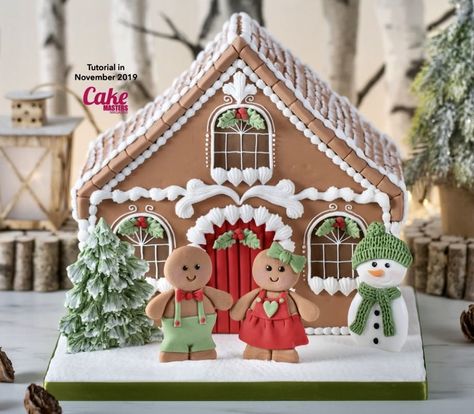 Gingerbread House Cake, Homemade Gingerbread House, Karen Davies, Cool Gingerbread Houses, Ginger House, Gingerbread House Parties, Gingerbread House Designs, Gingerbread Party, Gingerbread House Cookies