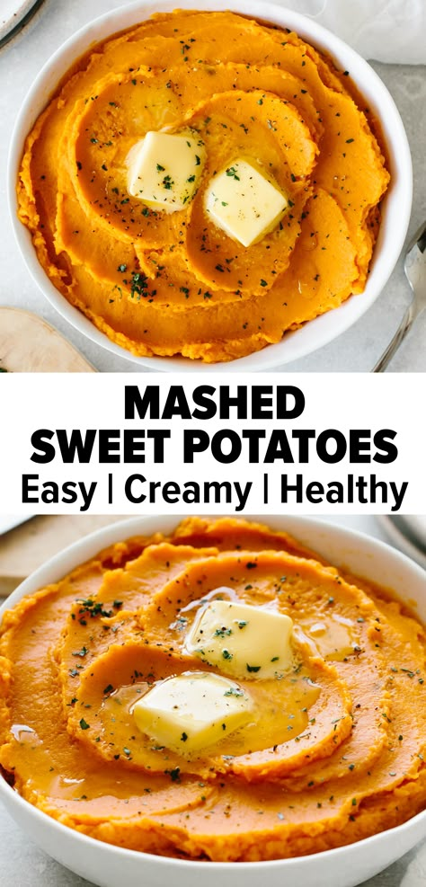 Roasted Mashed Sweet Potatoes, Butternut And Sweet Potato Recipes, Healthy Mashed Sweet Potatoes, Mashed Sweet Potato Recipes, Sweet Potatoes Healthy, Mashed Sweet Potatoes Healthy, Sweet Potato Recipes Mashed, Mashed Sweet Potato, Gluten Free Holiday