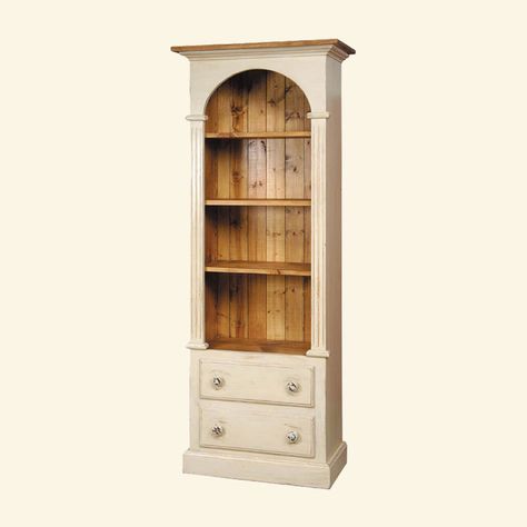 French Country Domed Top Bookcase | French Country Office Furniture | Kate Madison Furniture White French Country Kitchen, French Country Bookcase, French Country Office, French Country Tables, French Country Chairs, French Country Dining Table, French Bookcase, Bookcase Makeover, Country Office