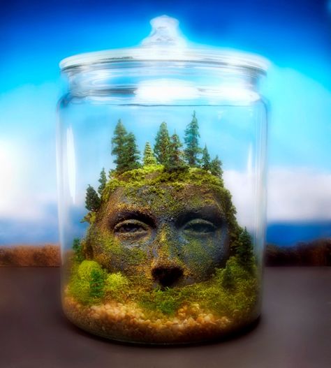 Ancient Goddess Ruins is an otherworldly terrarium created by artist Tony Larson, aka Megatone230. Terrarium Table, Modern Terrarium, Tiny Gardens, Miniature Terrarium, Ancient Goddesses, Terrarium Ideas, Mini Gardens, Miniature Gardens, Garden Terrarium