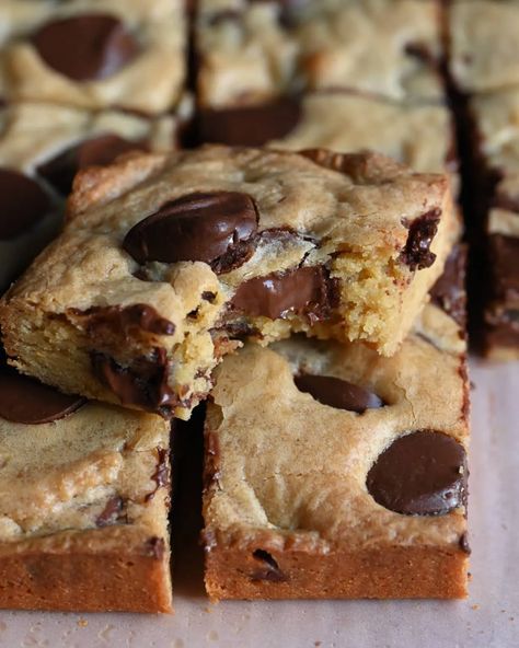 Butterscotch Blondies | Buttermilk by Sam Butterscotch Blondies, Cookie Techniques, Famous Chocolate, Bar Cookies, Cookie Bars, Buttermilk, Chocolate Chip Cookies, Brown Sugar, Chocolate Chip