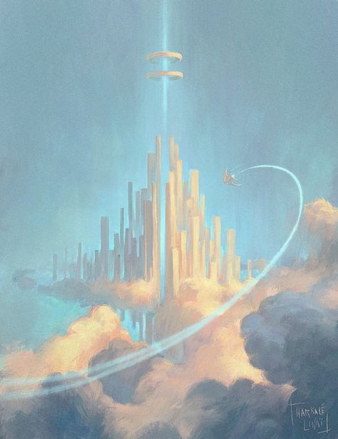 Background For Graphic Design, City In The Sky, Cloud Artwork, Cloud City, Lucid Dream, Cloud Art, Fantasy City, Fantasy Places, Fantasy Setting