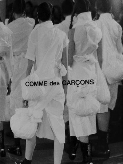 Fashion throwback: The very best of Comme des Garçons campaigns | Page 2 | Vogue Paris Comme Des Garcons Campaign, Rei Kawakubo Comme Des Garcons, White Fashion Photography, Cindy Sherman, Fashion Campaign, Big Four, Rei Kawakubo, Fashion Ads, Peter Lindbergh