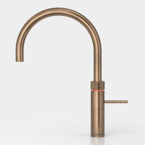 Quooker PRO7 FUSION ROUND PTN 7FRPTN Round Fusion 3-in-1 Boiling Water Tap 7L Tank - PATINATED BRASS - Appliance City Kitchen Rose Gold, Quooker Tap, Worktops Kitchen, Boot Rooms, Conservatory Kitchen, Boiling Water Tap, Garden Court, Built In Double Ovens, Electrical Fittings