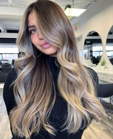 Hair Ideas Balayage, Brown Hair With Blonde Balayage, Ash Blonde Hair Balayage, Baylage Hair, Brown Hair Looks, Bronde Balayage, Bronde Hair, Brown Hair Inspo, Brunette Hair With Highlights