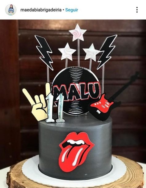 Rock N Roll First Birthday Cake, Rock Band Cake Ideas, Born To Rock Birthday Cake, 80s Rock Cake, Rock And Roll 1st Birthday Cake, Rock N Roll Cake Birthday, One Rocks First Birthday Cake, Rock And Roll Cake Ideas, Rock N Roll Birthday Cake