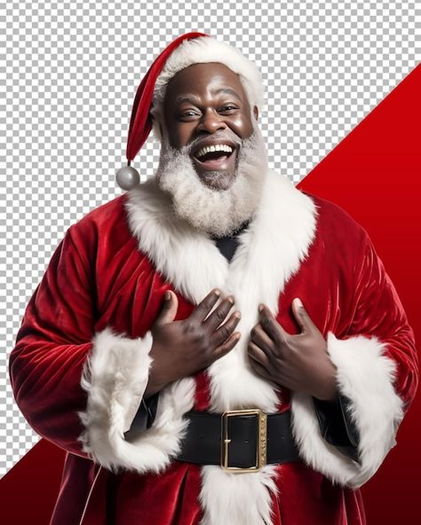 PSD happy black man dressed as santa cla... | Premium Psd #Freepik #psd #santa-claus #natal #santa-claus-hat #feliz-natal Christmas Graphics Design, Happy Black Man, Red Texture Background, Polo T Shirt Design, Black Santa Claus, Christmas Poster Design, Just Do It Wallpapers, Modern Tv Unit Designs, Red Texture