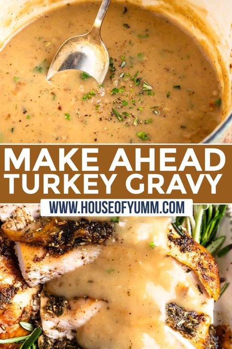 This Turkey Gravy without drippings is beyond easy and perfect as a make ahead dish for a stress free Thanksgiving meal. Perfectly flavorful and creamy, this gravy will be the highlight of the meal! The Best Turkey Gravy, Turkey Gravy Without Drippings, Best Turkey Gravy, Turkey Gravy From Drippings, Turkey Gravy Easy, Homemade Turkey Gravy, Making Turkey Gravy, Keto Turkey, The Perfect Turkey