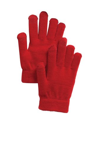 Sport-Tek Spectator Gloves | Product | SanMar Conductive Thread, Red Gloves, Cheer Outfits, Cold Weather Gloves, Fleece Hat, Winter Set, Dress Gloves, Touch Screen Gloves, True Red