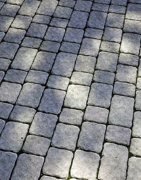 Granite cobblestone for apron and borders. My ultimate would be the apron, the circle drive with belgian stone border with a stone driveway. Granite Cobblestone, Paver Stone Patio, Driveway Apron, Outdoor Patio Pavers, Cobblestone Patio, Cobblestone Walkway, Cobblestone Pavers, Cobblestone Driveway, Driveway Pavers