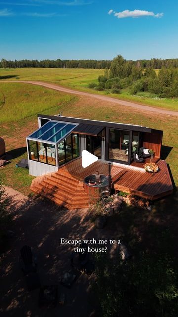 Fritz Tiny Homes | Award Winning Tiny Home Designer & Builder on Instagram: "My kind of escape...

This tiny home is surrounded by nature and stunning views. A getaway house that we designed and built for clients in Alberta 🇨🇦. It is now a vacation rental, allowing people to explore rural Alberta and reconnect in nature. 

📍 @refuge_bay 

If you are dreaming of a getaway house, please reach out! We design and built tiny homes and deliver across North America and beyond! We would love to dream with you. ❤️🏠

🎥 @bradenstanley @jasminstanleyy 

#getawayhouse #tinyhouses #tinyhome #cabinlife #cabinlove #albertacanada #alberta #vacationrentals" Getaway House, Cabin Life, Alberta Canada, New Build, New Builds, Stunning View, Tiny Home, Tiny Homes, In Nature