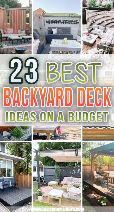 Backyard Deck Ideas On A Budget, Patio Oasis Ideas, Deck Ideas On A Budget, Paradise Decor, Small Backyard Decks, Diy Patio Ideas, Backyard Deck Ideas, Backyard Decks, Small Patio Decor