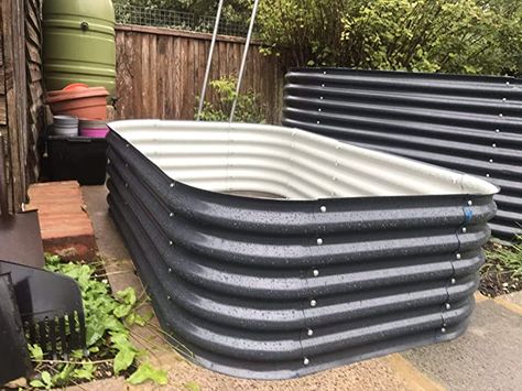 Steel Raised Beds, Modular Planter, Galvanized Trough, Modular Raised Garden Beds, Square Bed, Galvanized Planters, Garden Tomatoes, Patios And Decks, Raised Planter Beds