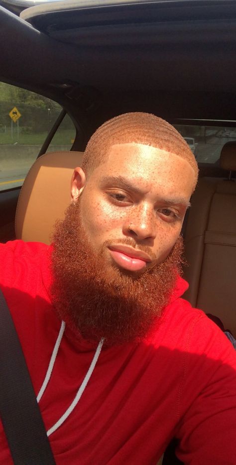 Black With Ginger Hair, Blonde Hair Dyed Black, Hair Dye Black, Mens Twists Hairstyles, Ginger Hair Men, Blonde Hair Dye, Beard Ideas, Beard Dye, Goatee Beard