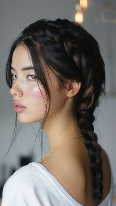 #beauty #relationships #Fashion #Outfits #nail arts #summer nails Prom Braid Hairstyles For Long Hair, Hair Models Hairstyles, Hairstyles For Dance, French Braids Black Hair, Plait Hair, Inspiring Hairstyles, Dutch Braid Hairstyles, Hairstyle Examples, Dutch Braids