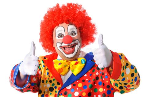 Clown. Portrait of a smiling clown giving thumbs up isolated on white , #Aff, #smiling, #clown, #Clown, #Portrait, #isolated #ad Clown Meme, Pee Pee Poo Poo, Clown Images, Clown Pics, Childhood Fears, The Groupchat, Fancy Braids, Clown Face, Perfect Bun