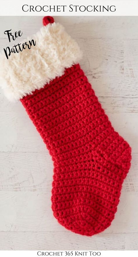 Knit Journal, Triangle Santa, Crochet Stocking Pattern Free, Crochet Nook, Santa Crochet, Stocking Pattern Free, Stocking Crochet, Holiday Crochet Patterns, Crochet Christmas Stocking Pattern