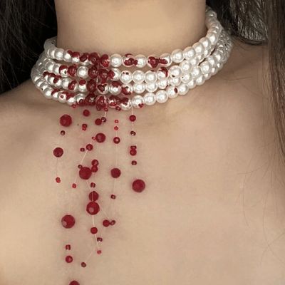 17 Doğum Günü, Gemstone Setting, Pearl Necklace Choker, Blood Drop, Packing Jewelry, Mother Birthday Gifts, Girl Jewelry, Crystal Choker, Funky Jewelry