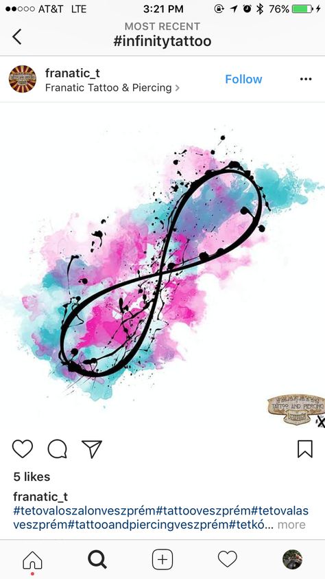 Water Infinity Tattoo, Colorful Infinity Tattoos, Infinity Color Tattoo, Ramos Tattoo, Kid Tattoos, Splatter Tattoo, Trip Tattoo, Small Watercolor Tattoo, Small Colorful Tattoos