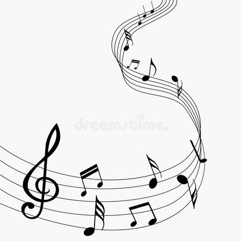 Musical Notes Illustration, Music Note Illustration, Music Illustration Design, Music Line Art, Music Notes Illustration, Music Vector Illustration, Law Tattoo, Music Border, Music Line