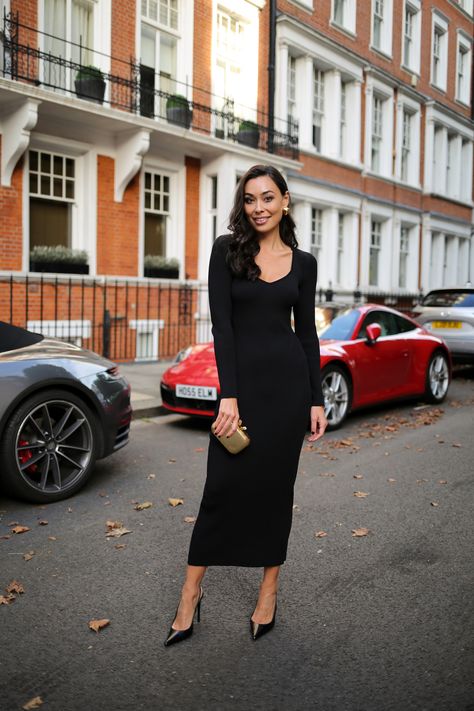 INTERVIEW: TASTEMAKER KAT JAMIESON ON HER NEW FASHION BRAND EVERYONE LOVES THE WEEKEND – HAMPTONS SOCIAL Kat Jamieson, Weekend In London, Corset Midi Dress, London Dress, Black Knit Dress, Column Gown, Over The Moon, Fashion Labels, Black Knit