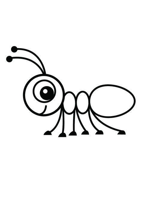 Ant Drawing Cute, How To Draw An Ant, Cute Ant Cartoon, Ant Drawing Easy, Ant Drawing, Children Activities, Goofy Drawing, Drawing Drawing, Cartoons Png