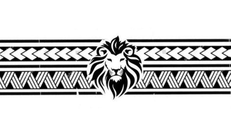 Lion Armband Tattoo Designs, Lion Arm Band Tattoo Design, လက်ပက် Tattoo, Lion Arm Band Tattoo, Lion Armband Tattoo, Lion Band Tattoo Design, Arm Band Tattoo Designs, Lion Arm Tattoo, Simple Compass Tattoo