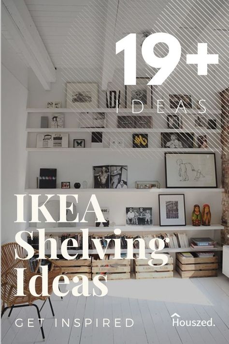 3 Staggered Floating Shelves, Ikea Hack Wall Shelves, Ikea Photo Ledge Ideas, Playroom Shelving Ideas Wall Shelves, Lindåsen Display Shelf, Hallway Shelves Ideas, Half Wall Shelf Ideas, Ikea Display Ideas, Narrow Shelving Ideas