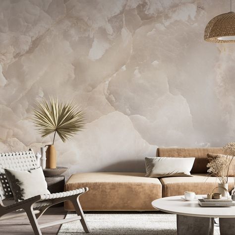 MioWallpaperDecor - Etsy Decorative Wallpaper Texture, Wallpapers For Living Room Ideas, Modern Wallpaper For Bedroom, Modern Wallpapers For Living Room, Medspa Wallpaper, Luxury Wall Color, Stone Wallpaper Bedroom, Subtle Wallpaper Bedroom, Living Room Accent Wallpaper