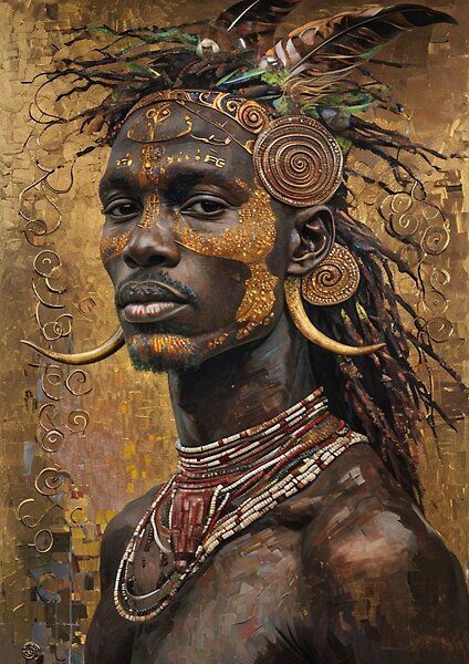 African Portraits Art, Afrofuturism Art, Man Black, African People, Afro Art, African Men, Black Man, African Culture, Ancient History