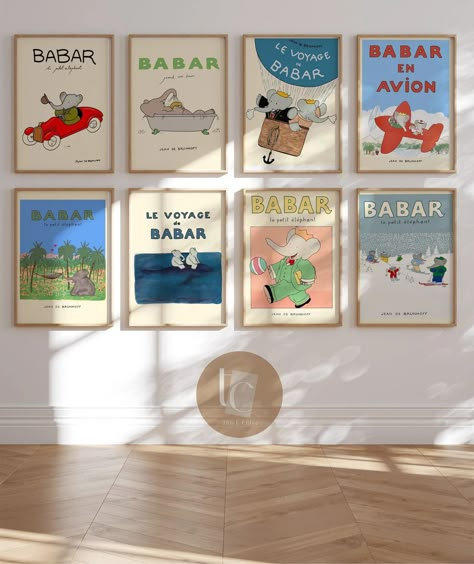 Storybook Nursery, Vintage Kids Room, Kids Rooms Inspo, Small Kids Room, Kids Room Poster, Colorful Kids Room, Baby Boy Bedroom, Fun Nursery, Wall Art Illustration