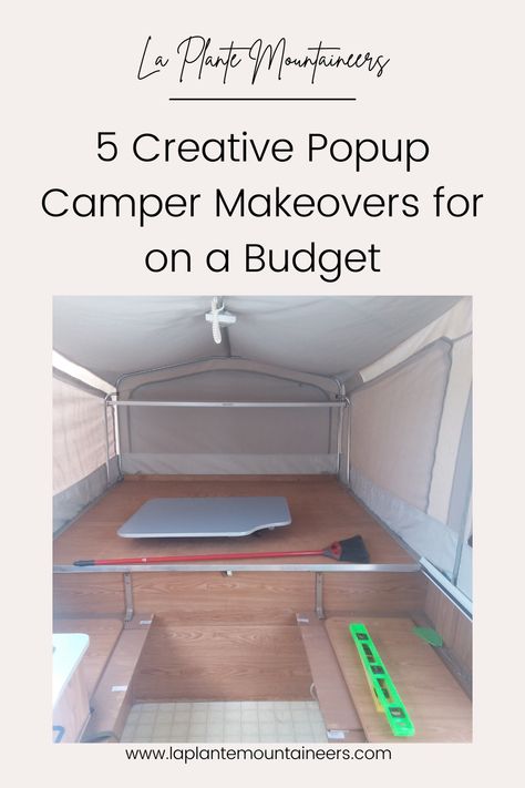 5 Budget Makeover Ideas for a Popup Camper that are inexpensive and DIY. Pop Up Camper Renovation Ideas, Pop Up Camper Countertops, Pop Up Camper Floor Plans, Pop Up Renovation Ideas, Pop Up Camper Makeover On A Budget, Popup Camper Curtains Diy, Pop Up Camper Curtain Ideas, Popup Camper Curtains, Diy Pop Up Camper Makeover