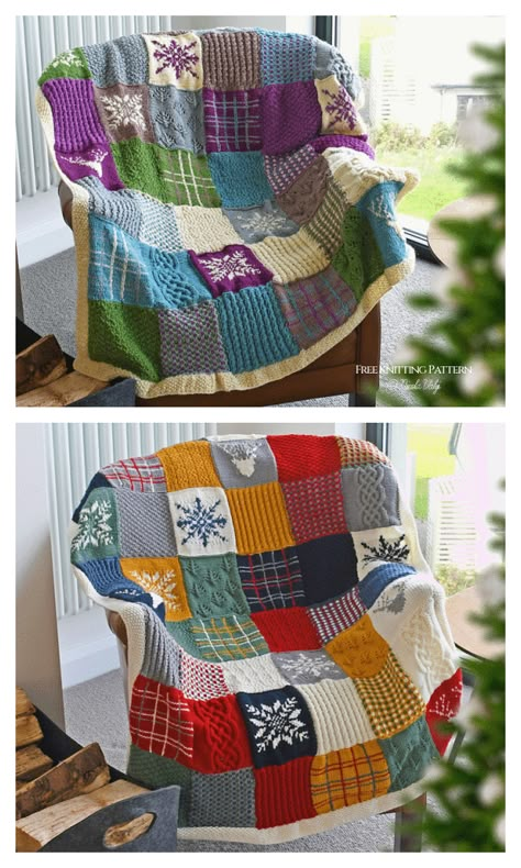 Highland Christmas Blanket Free Knitting Pattern Knitting Christmas Blanket, Christmas Blanket Knitting Patterns Free, Christmas Knitting Blanket, Fair Isle Blanket Pattern, Christmas Blanket Knitting Pattern, Knit Christmas Blanket, Christmas Blanket Crochet Pattern, Knitting Patterns Blankets, Highland Christmas