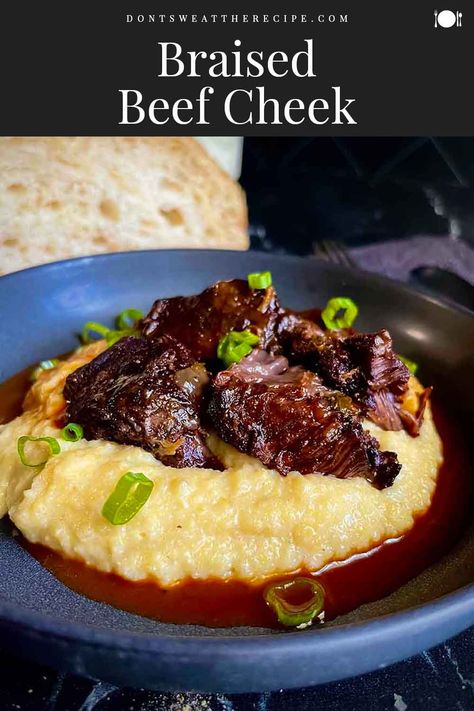 Indulge in the sublime tenderness and rich flavors of braised beef cheeks. Slow-cooked to perfection, this dish is a culinary masterpiece worth savoring. Beef Cheeks Recipe Oven, Beef Cheek Recipes, Braised Beef Cheeks, Beef Cheeks Recipe Slow Cooker, Beef Cheek Meat Recipe, Beef Cheeks Slow Cooker, Beef Cheeks Recipe, Alaska Food, Braised Short Ribs Recipe