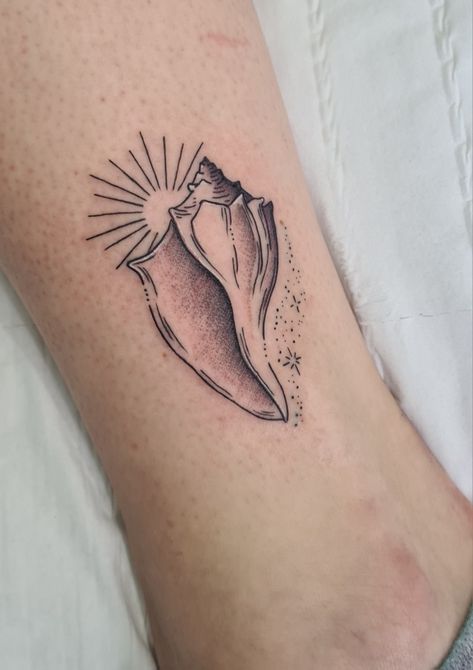 Belize Tattoo, Conch Shell Tattoo, Marine Tattoo, Shell Tattoo, Conch Seashell, Seashell Tattoos, Shell Tattoos, 100 Tattoo, Forearm Sleeve Tattoos