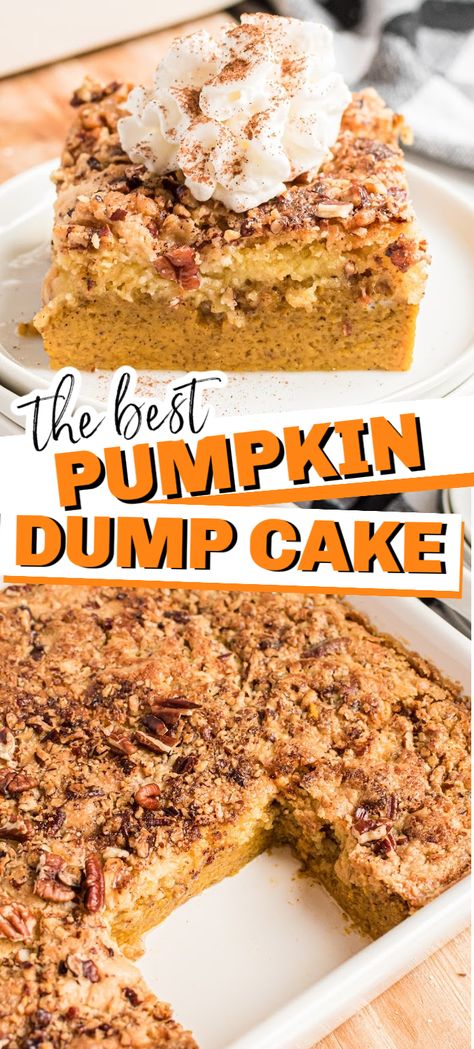 Thanksgiving Desserts Pie, Easy Pumpkin Dump Cake, Pumpkin Dump Cake Recipe, Pumpkin Dump, Pumpkin Crunch Cake, Cheesecake Oreo, Pumpkin Crunch, Cake Pumpkin, Dessert Oreo