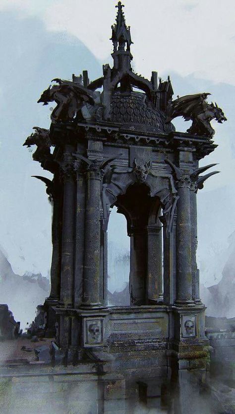 Throne Of Glass Series, Fantasy Setting, Fantasy Places, Environment Art, Art Et Illustration, Matte Painting, Gothic Architecture, Clock Tower, Throne Of Glass