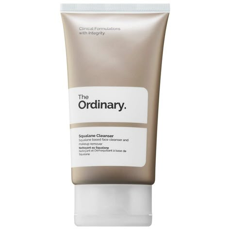 Squalane Cleanser - The Ordinary | Sephora Ordinary Squalane, Squalane Cleanser, Ordinary Skincare Routine, The Ordinary Squalane, Homemade Facial Cleanser, Apple Cider Vinegar For Skin, The Ordinary Skincare Routine, Cleanser For Sensitive Skin, Ordinary Skincare