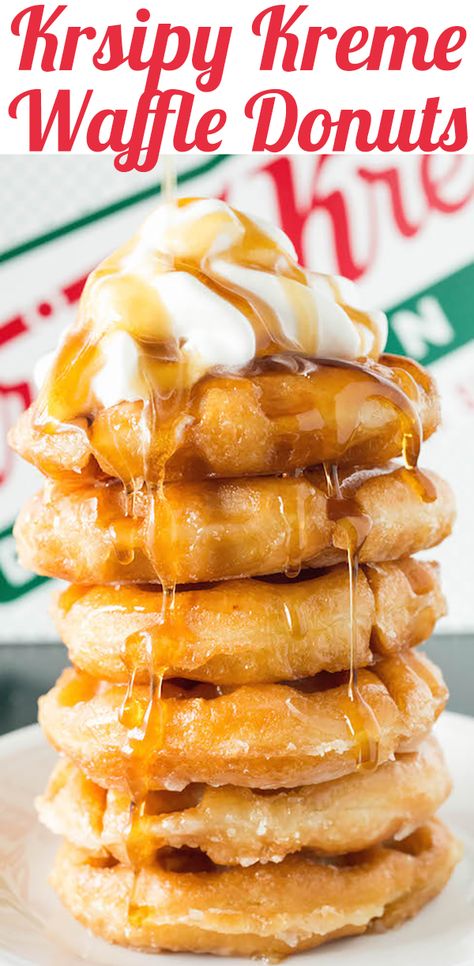 Krispy Kreme Waffle Donuts Waffle Donut Recipe, Airfryer Dinner Recipes, Donut Waffles, Dinner Ideas Casserole, Dinner Ideas For A Crowd, Homemade Chicken Nuggets Baked, Airfryer Dinner, Tater Tot Waffle, Waffle Donuts