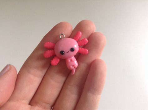 Among Us Clay Art, Axolotl Clay, Ide Clay, Clay Axolotl, Polymer Clay Figures, Clay Diy Projects, Polymer Clay Animals, Polymer Clay Diy, Cute Polymer Clay