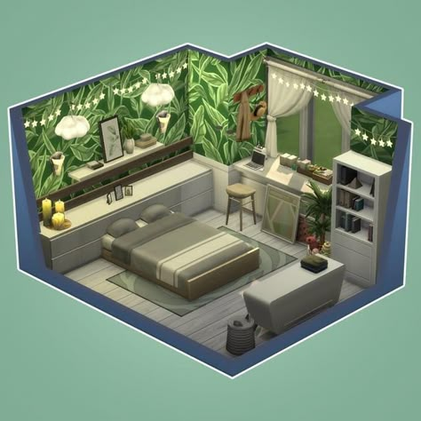 Game Bedroom Ideas, Sims 4 Loft, Sims 4 Houses Layout, Sims 4 Room, Sims Freeplay Houses, Sims House Ideas, Sims 4 Bedroom, Sims 4 House Building, Sims 4 House Plans